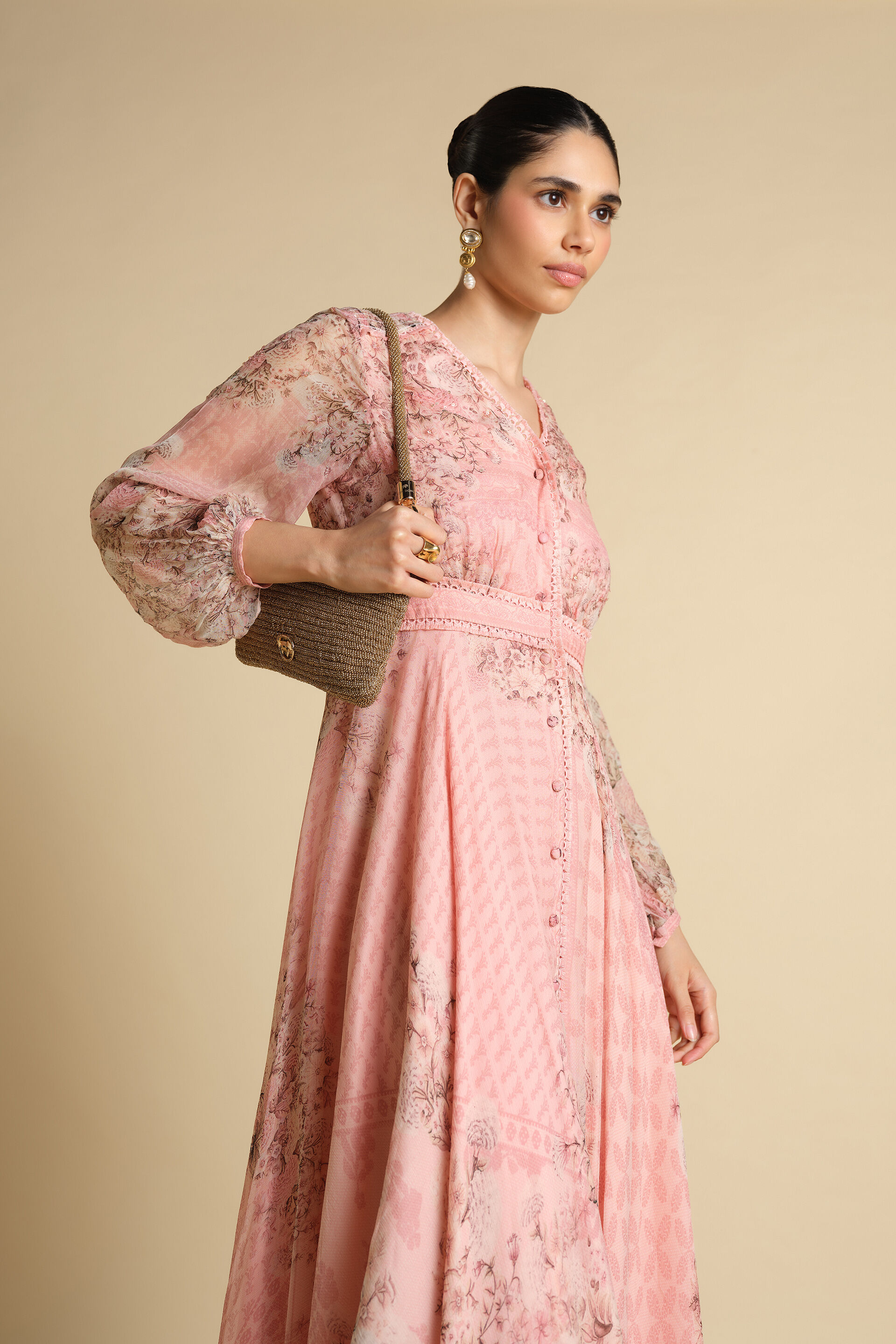 Juri Printed Kaftan - Blush, Blush, image 4